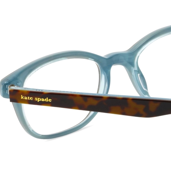 Kate Spade Eyeglasses Frames Readers ๐ Marbled Brown & Light blue Glasses - Picture 2 of 16
